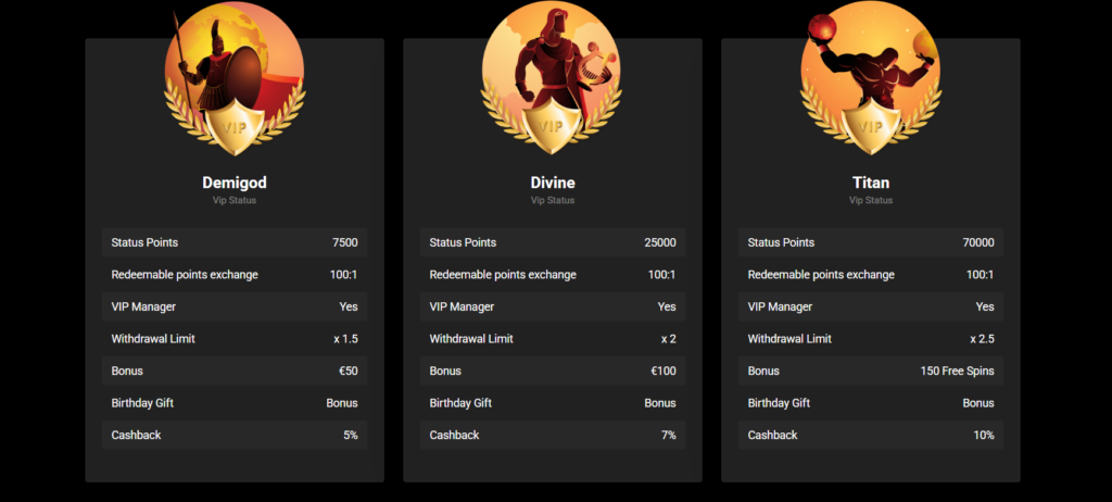 olympia casino vip bonus