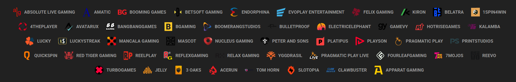 olympia top casino providers